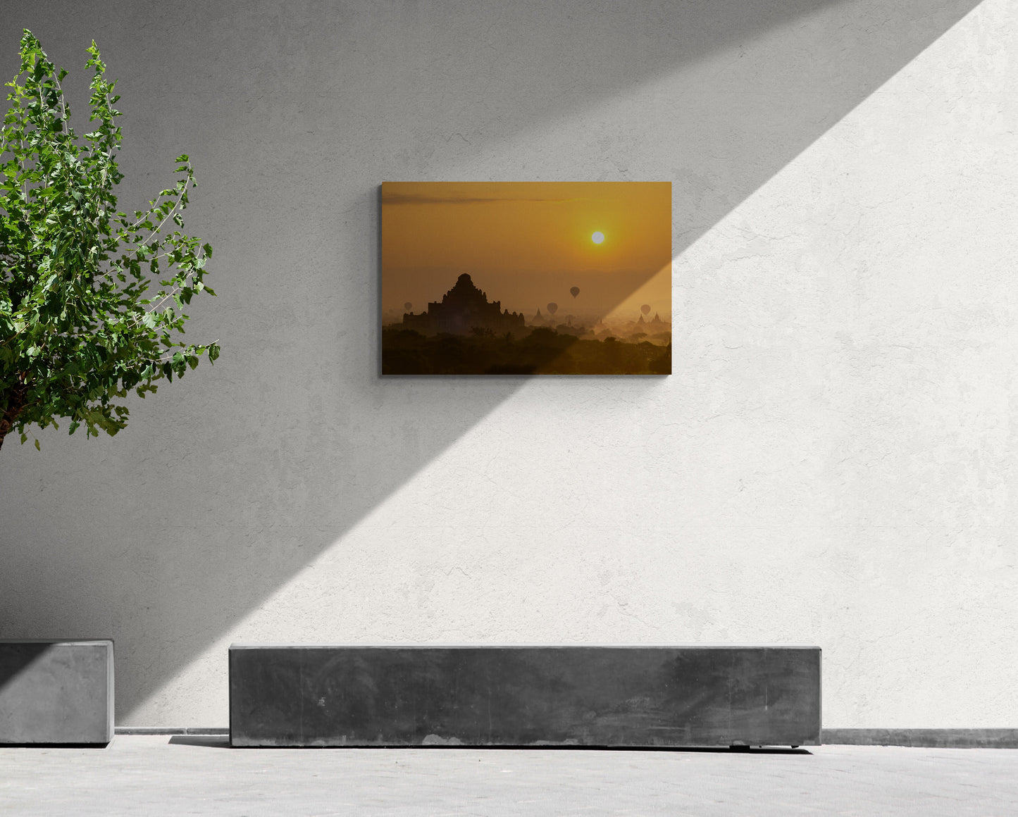 Sunrise over Bagan - Burma, Myanmar - Photography Wall Art - ChromaLuxe Metal Print