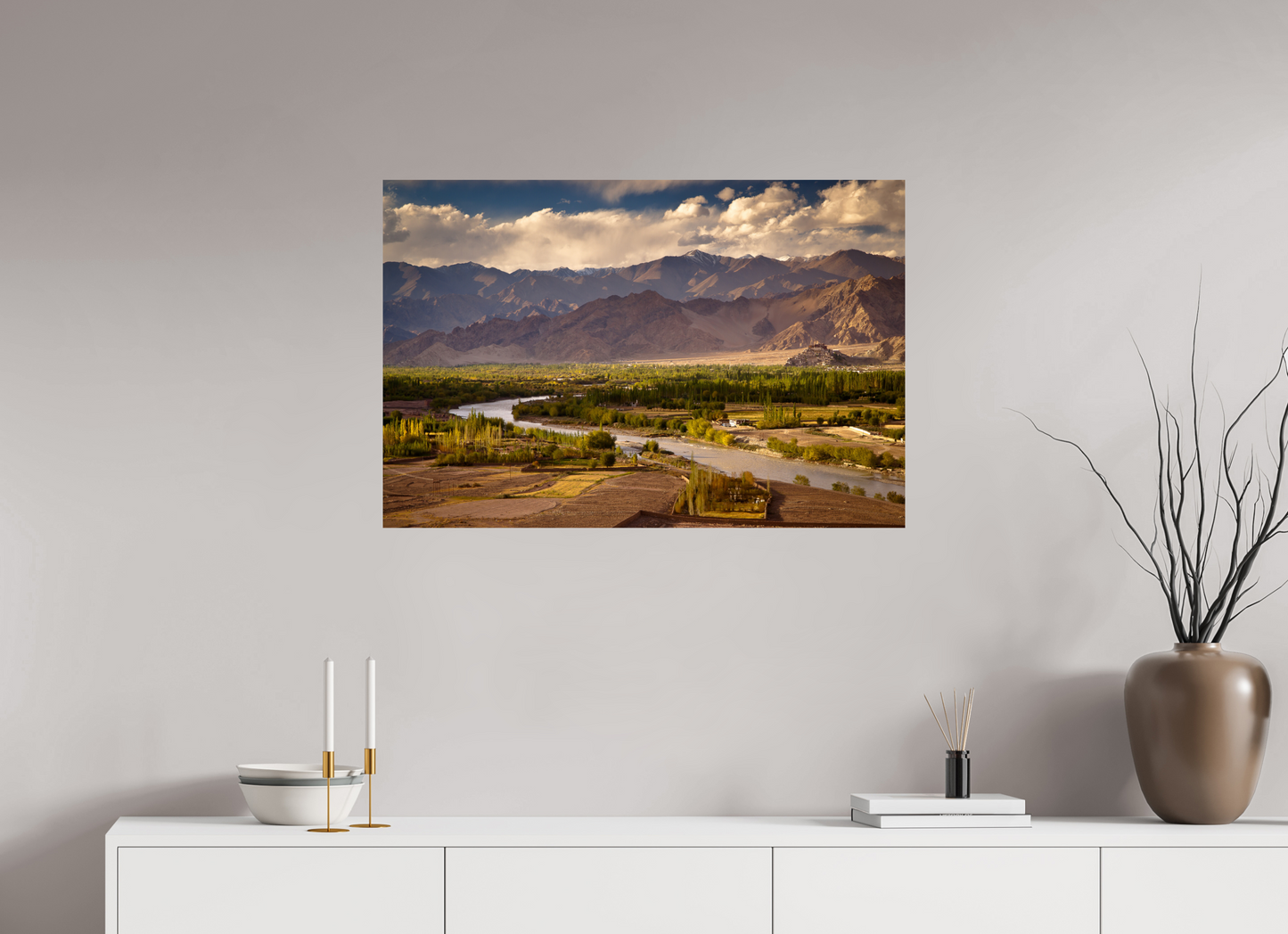 90 x 60 cm, Photo Print On Fuji Crystal DP II Indus Valley Vista - Ladakh, India - Photo Print