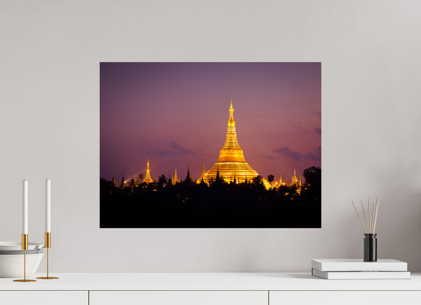 60 x 45 cm, Photo Print On Fuji Crystal DP II Shwedagon Pagoda  - Burma, Myanmar - Photo Print