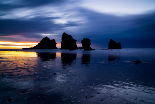 Main image West Coast Sentinels - 12 Mile Beach - West Coast, New Zealand - Photo Print
