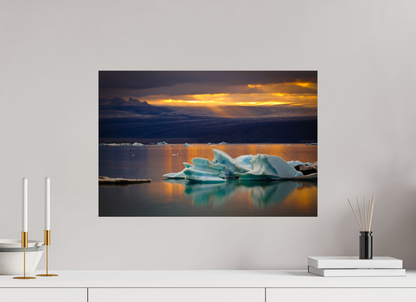 60 x 40 cm, Photo Print On Fuji Crystal DP II Where Giants Sleep -  Jökulsárlón Glacier Lagoon, Iceland - Photo Print