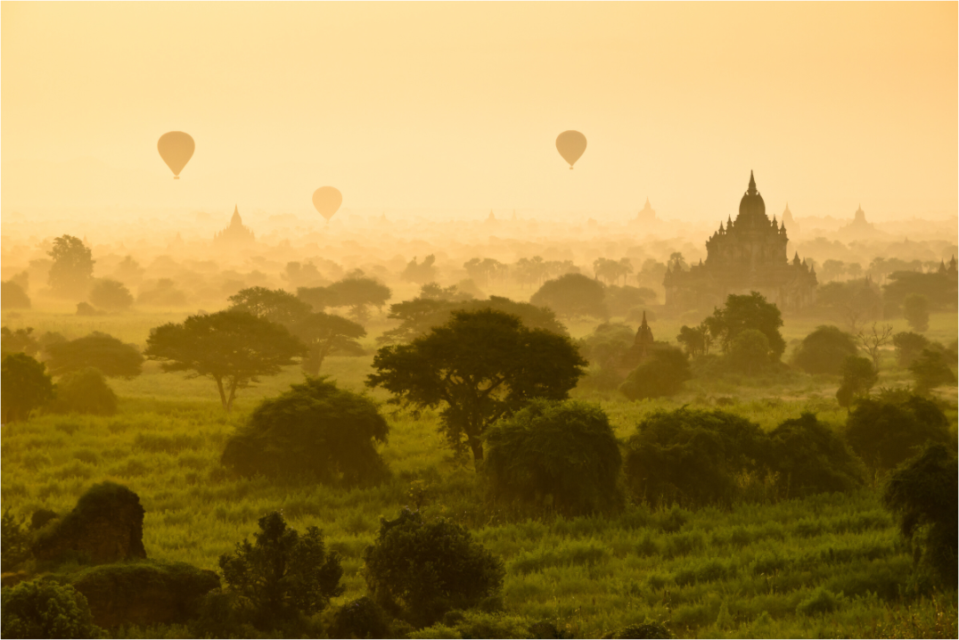 Main image Bagan Balloons - Burma, Myanmar - Photo Print
