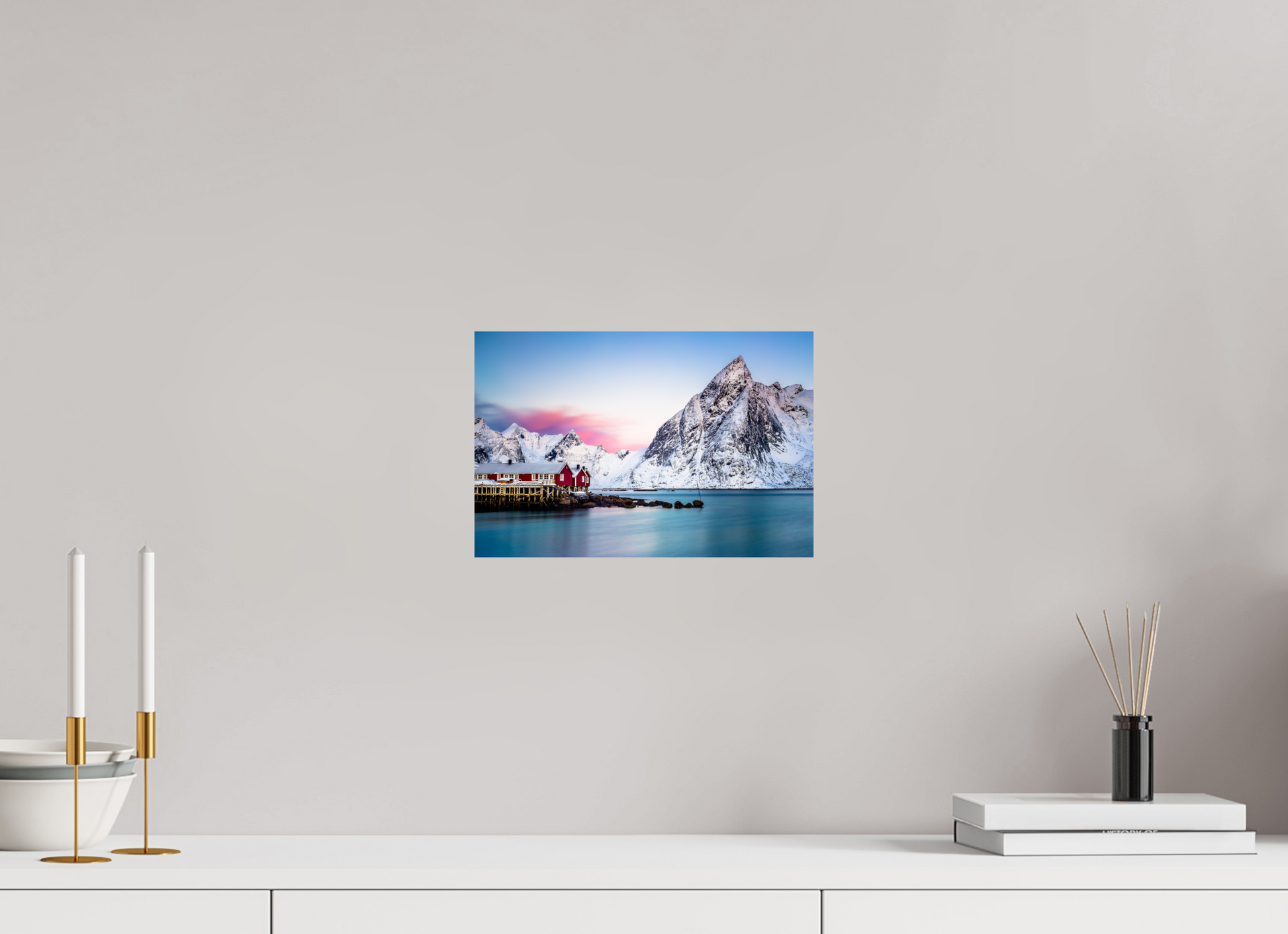 30 x 20 cm, Photo Print On Fuji Crystal DP II Fiery Skies Over Hamnøy - Lofoten - Photo Print