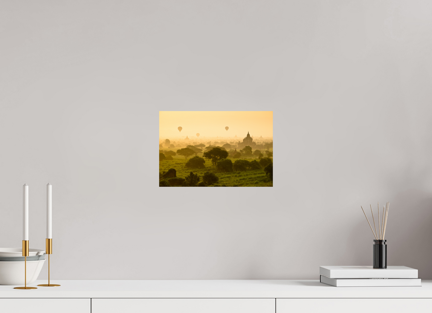 30 x 20 cm, Photo Print On Fuji Crystal DP II Bagan Balloons - Burma, Myanmar - Photo Print