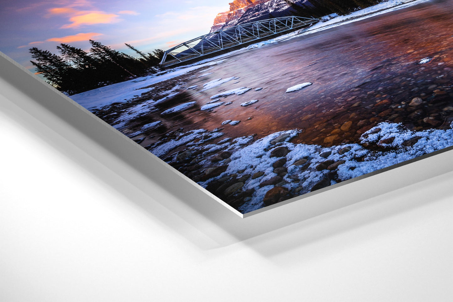 Castle Mountain Alpenglow - Canadian Rockies - Photography Wall Art - ChromaLuxe Metal Print