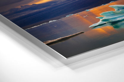 Where Giants Sleep - Jökulsárlón Glacier Lagoon, Iceland - Photography Wall Art - ChromaLuxe Metal Print