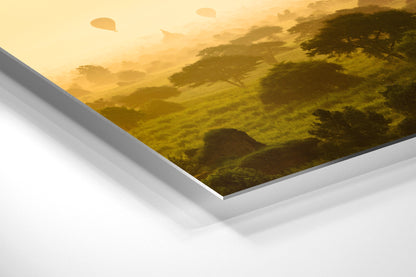 Bagan Balloons - Burma, Myanmar - Photography Wall Art - ChromaLuxe Metal Print