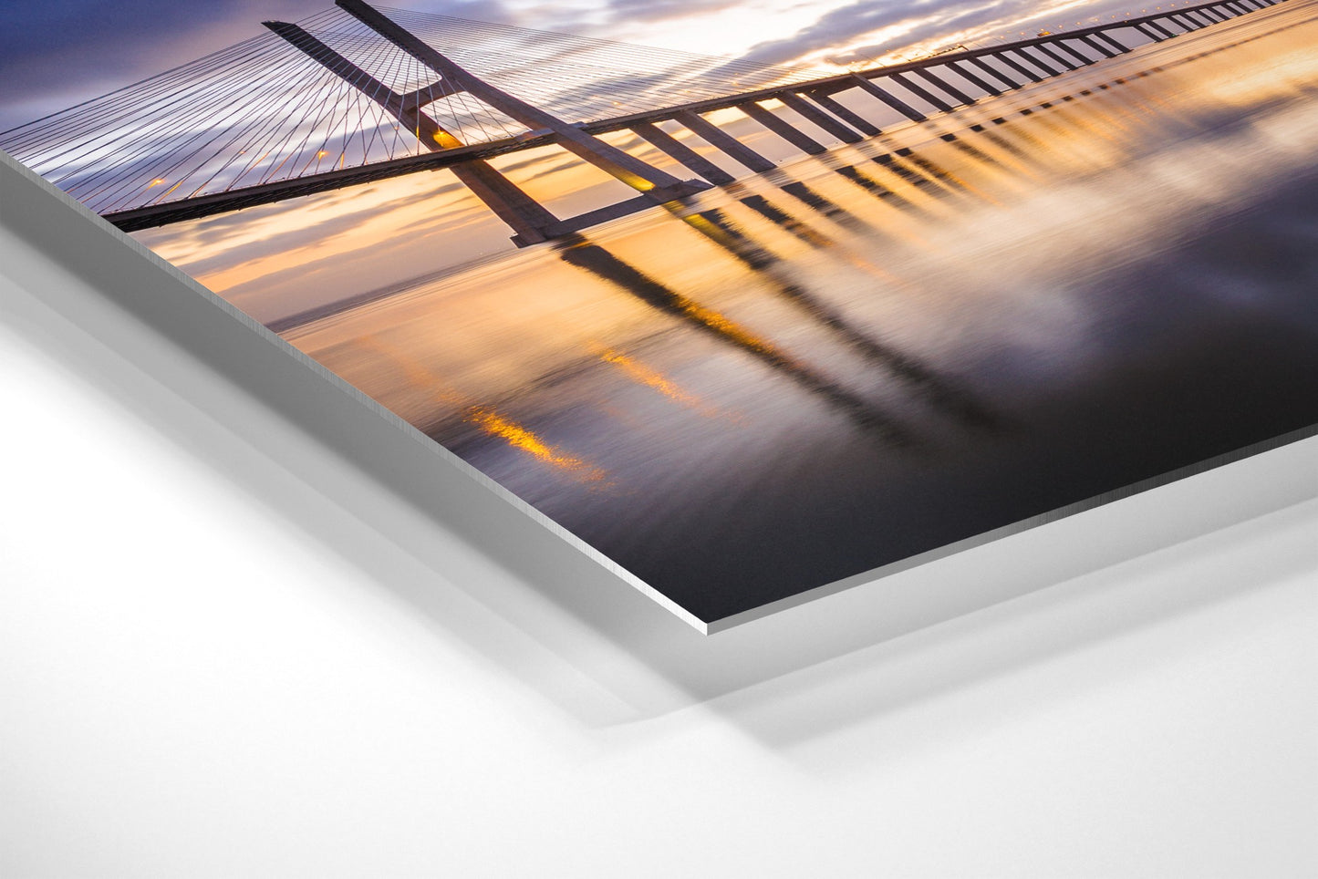 Vasco da Gama Bridge - Lisbon, Portugal - Photography Wall Art - ChromaLuxe Metal Print