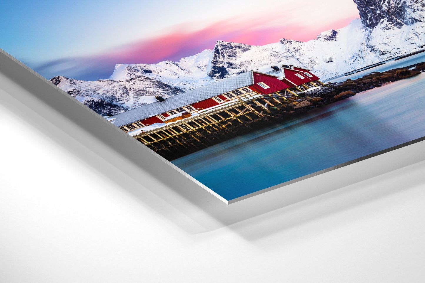 Fiery Skies Over Hamnøy - Lofoten - Photography Wall Art - ChromaLuxe Metal Print