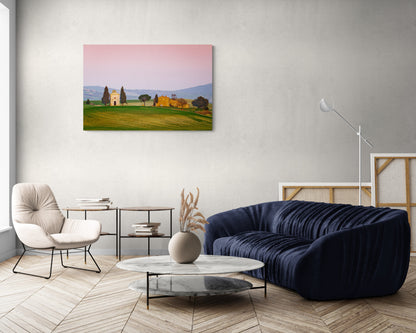 Cappella della Madonna di Vitaleta - Tuscany, Italy - Photography Wall Art - ChromaLuxe Metal Print