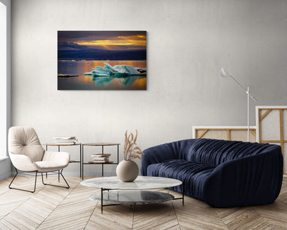 Where Giants Sleep - Jökulsárlón Glacier Lagoon, Iceland - Photography Wall Art - ChromaLuxe Metal Print