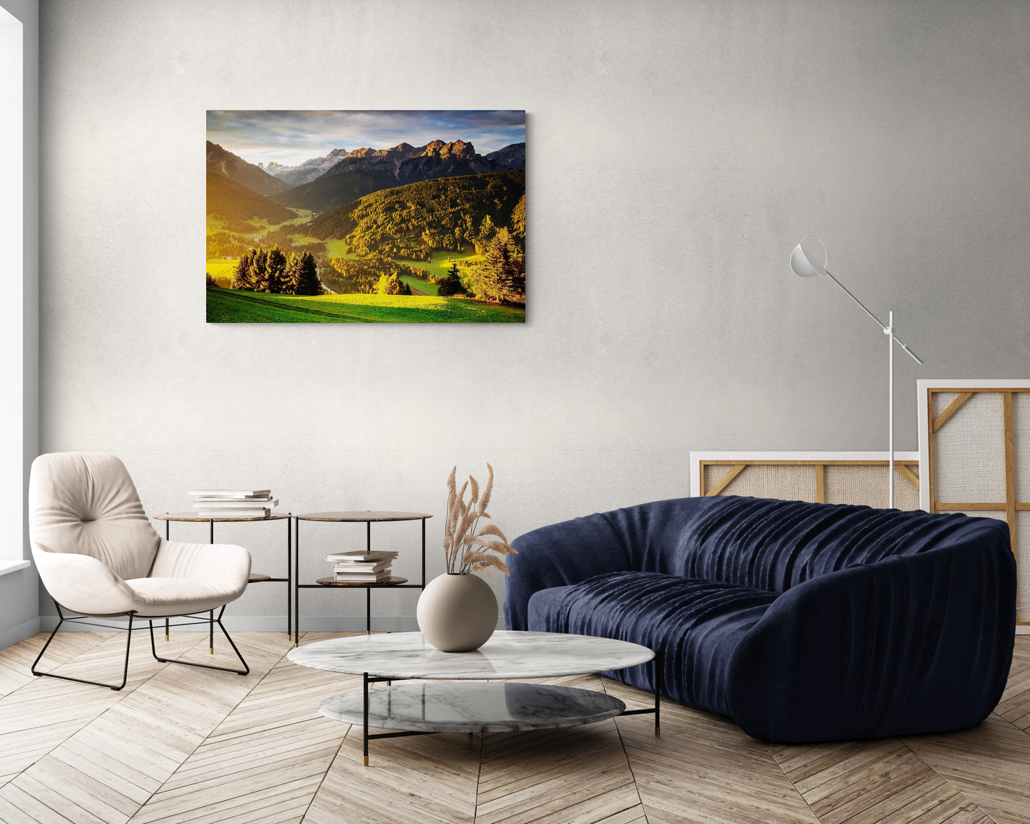 Sunkissed Dolomites, Austria - Photography Wall Art - ChromaLuxe Metal Print