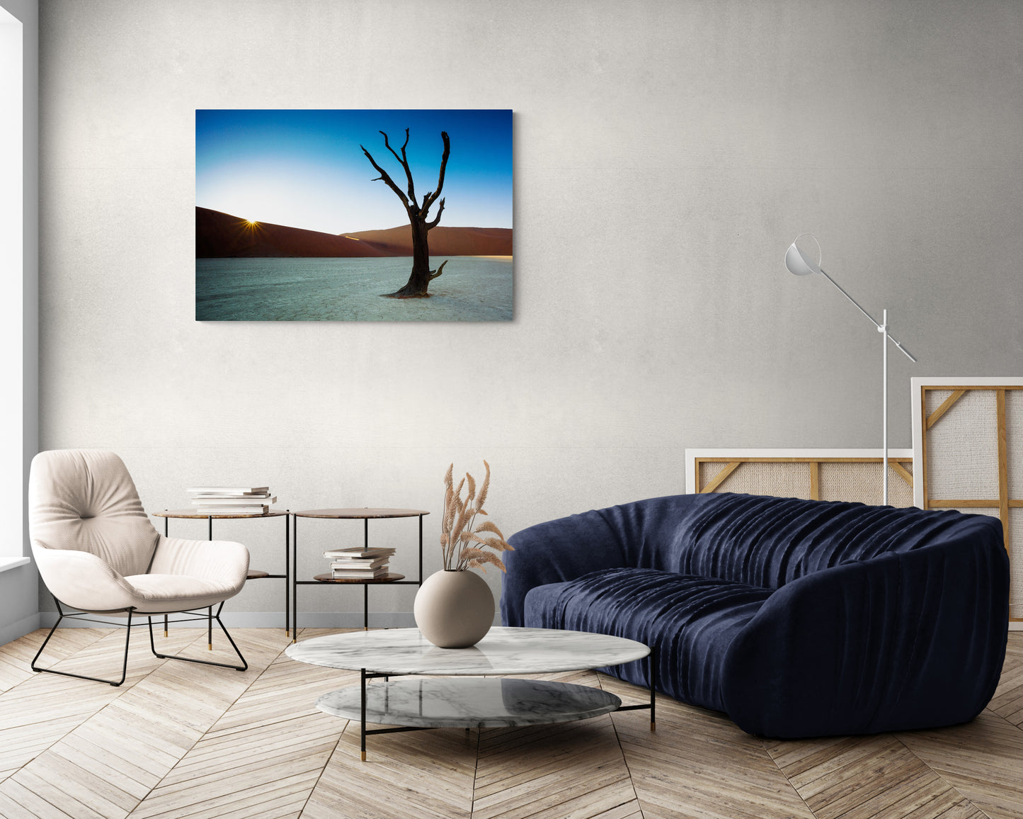 Rooted in Silence - Deadvlei, Namibia - Photography Wall Art - ChromaLuxe Metal Print