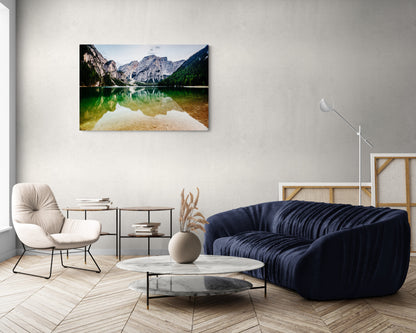 Dolomites' Reflection - Lago di Braies - Dolomites, Italy - Photography Wall Art - ChromaLuxe Metal Print