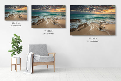 Dance of the Tides - South Africa - Photography Wall Art - ChromaLuxe Metal Print