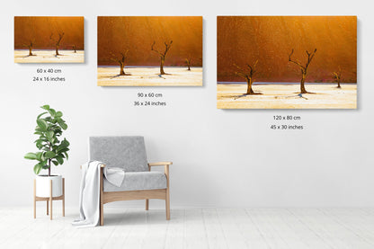 Three Musketeers - Deadvlei, Namibia - Photography Wall Art - ChromaLuxe Metal Print