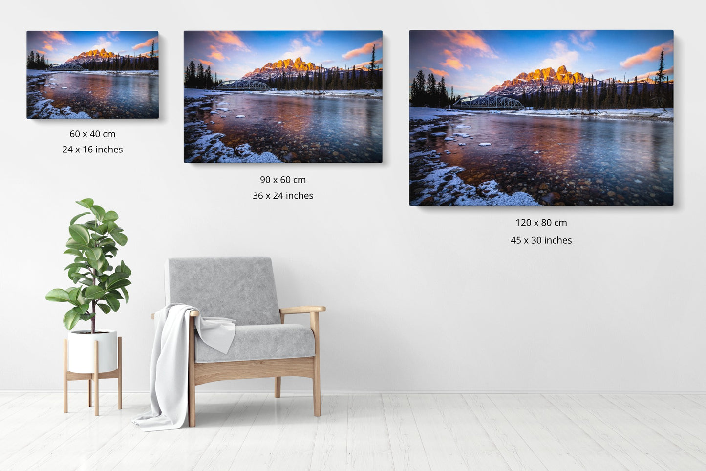 Castle Mountain Alpenglow - Canadian Rockies - Photography Wall Art - ChromaLuxe Metal Print