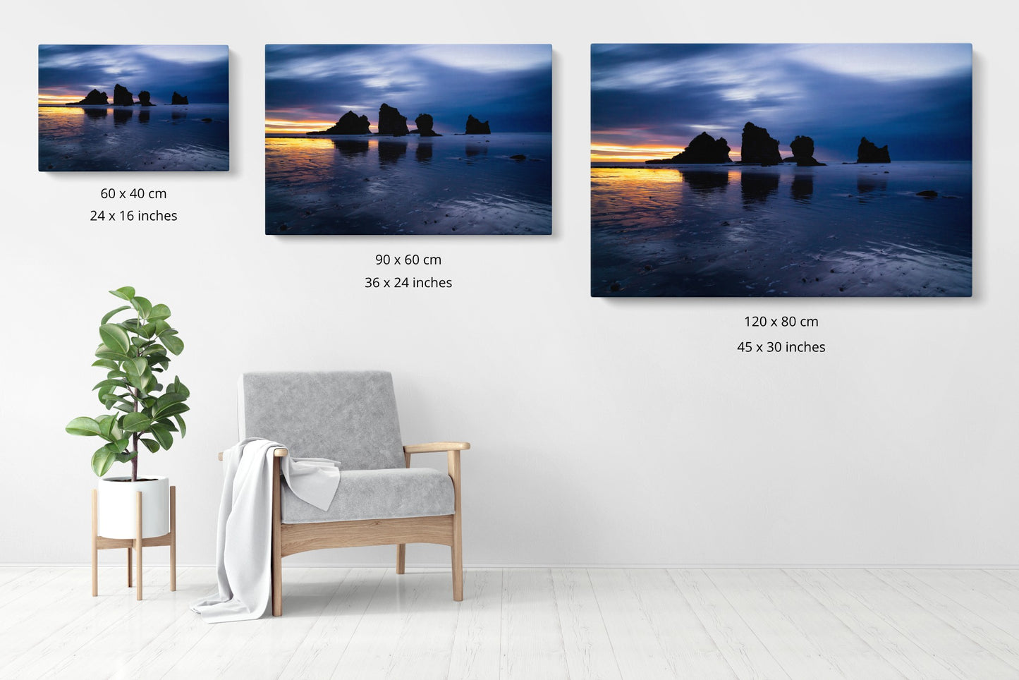 West Coast Sentinels - 12 Mile Beach - West Coast, New Zealand - Photography Wall Art - ChromaLuxe Metal Print