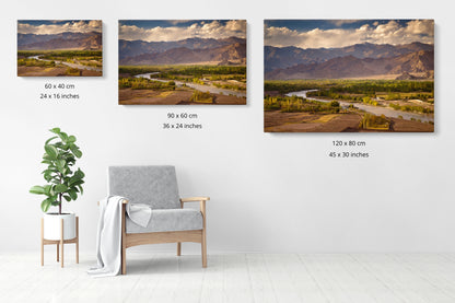 Indus Valley Vista - Ladakh, India - Photography Wall Art - ChromaLuxe Metal Print