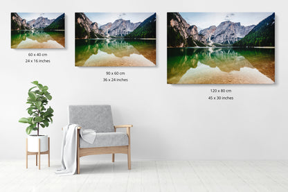 Dolomites' Reflection - Lago di Braies - Dolomites, Italy - Photography Wall Art - ChromaLuxe Metal Print