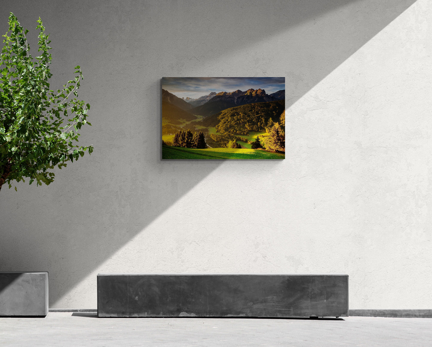 Sunkissed Dolomites, Austria - Photography Wall Art - ChromaLuxe Metal Print