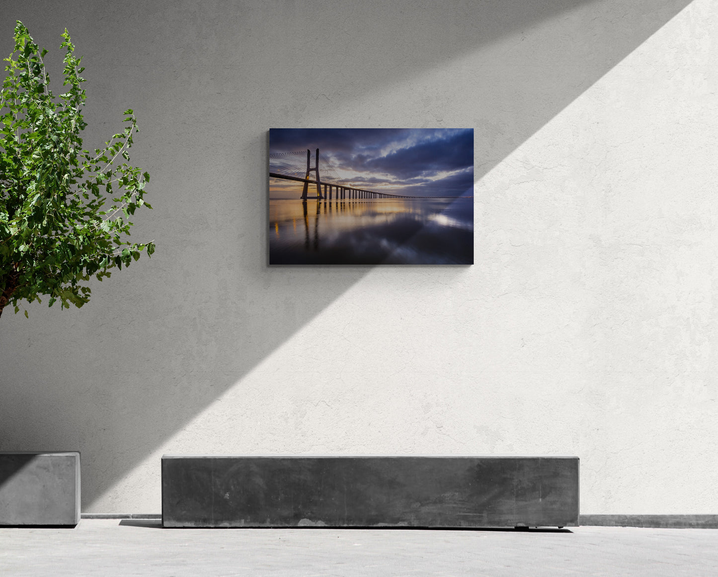 Vasco da Gama Bridge - Lisbon, Portugal - Photography Wall Art - ChromaLuxe Metal Print