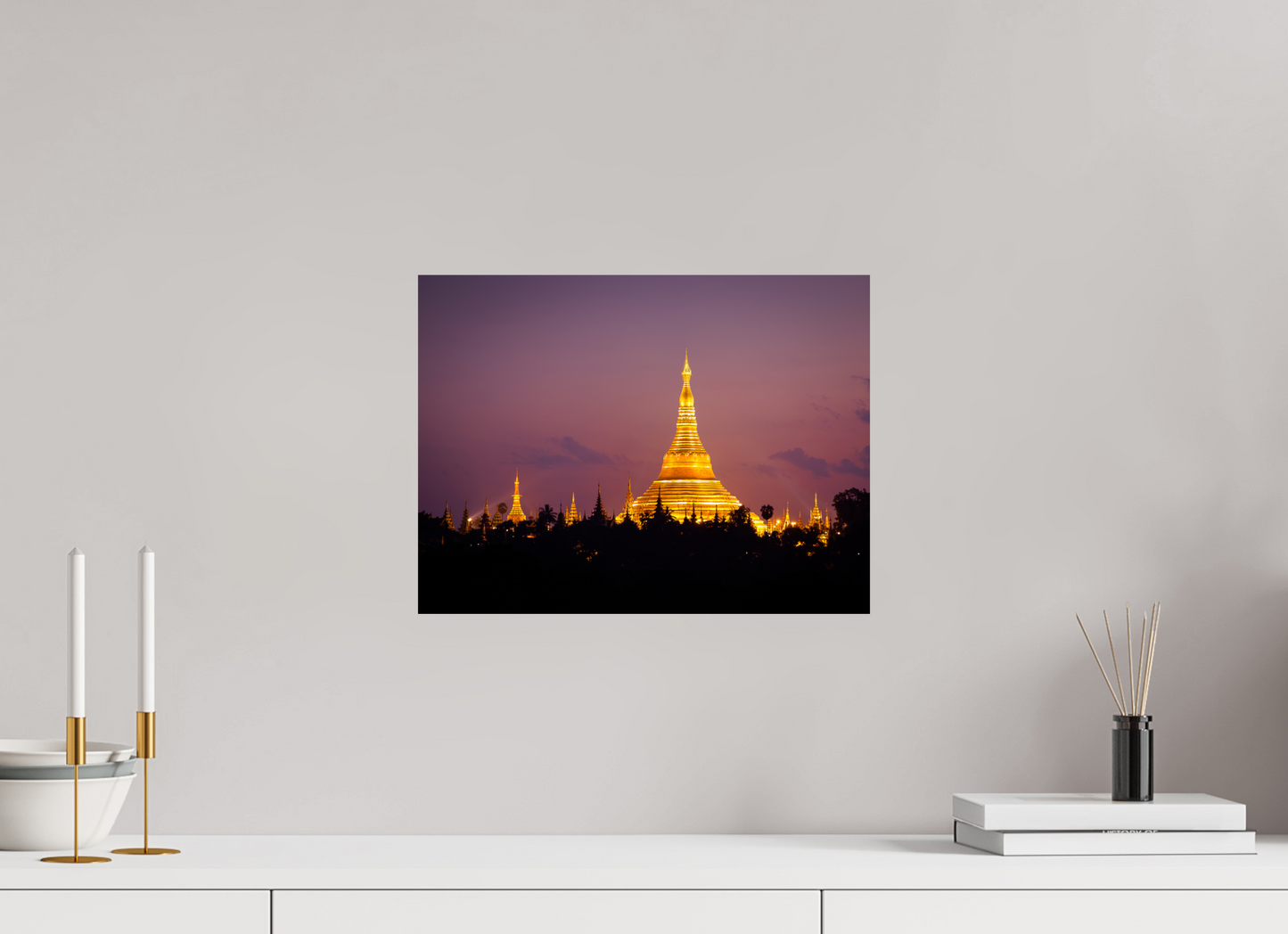 40 x 30 cm, Photo Print On Fuji Crystal DP II Shwedagon Pagoda  - Burma, Myanmar - Photo Print