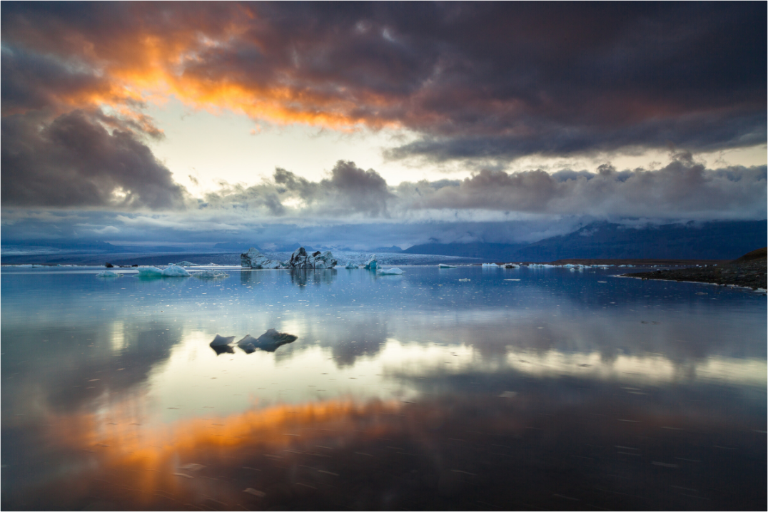 Main image Where Ice Meets Fire - Jökulsárlón, Iceland - Photo Print