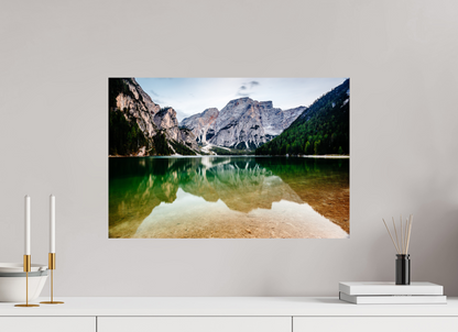 60 x 40 cm, Photo Print On Fuji Crystal DP II Dolomites' Reflection - Lago di Braies - Dolomites, Italy - Photo Print
