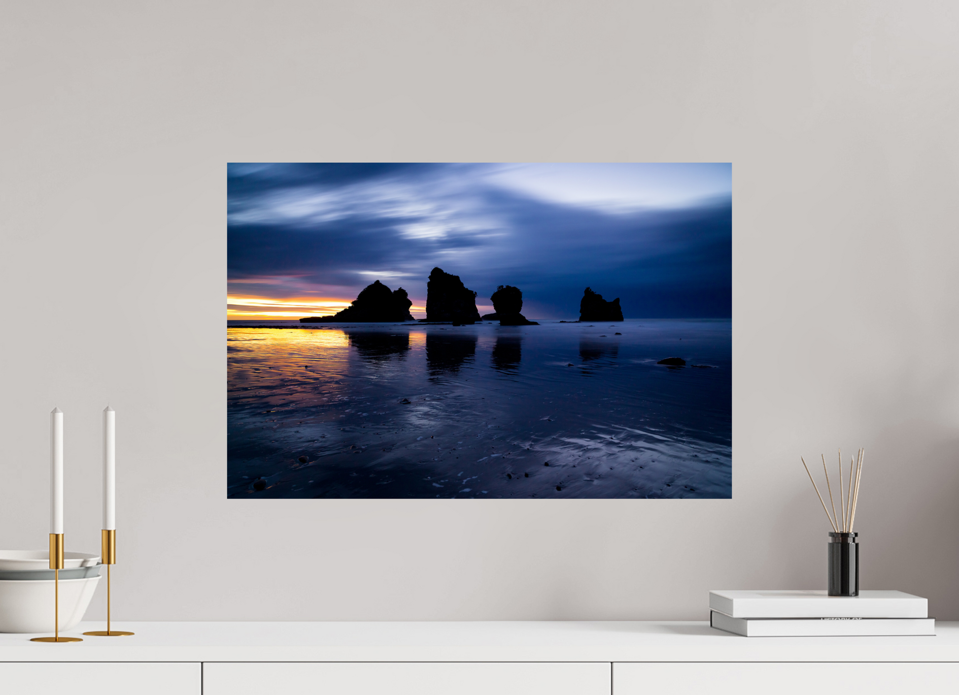 60 x 40 cm, Photo Print On Fuji Crystal DP II West Coast Sentinels - 12 Mile Beach - West Coast, New Zealand - Photo Print
