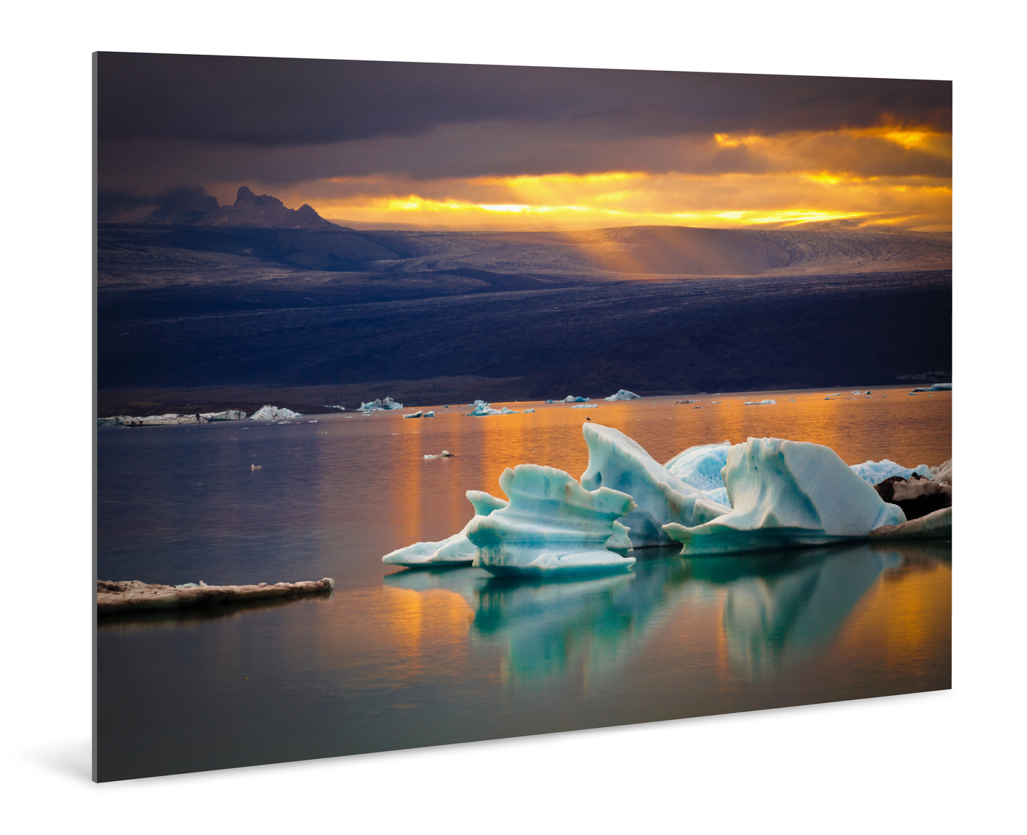 Where Giants Sleep - Jökulsárlón Glacier Lagoon, Iceland - Photography Wall Art - ChromaLuxe Metal Print