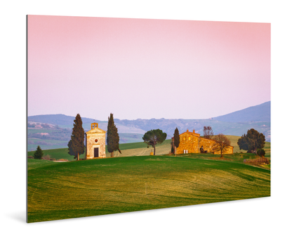 Cappella della Madonna di Vitaleta - Tuscany, Italy - Photography Wall Art - ChromaLuxe Metal Print