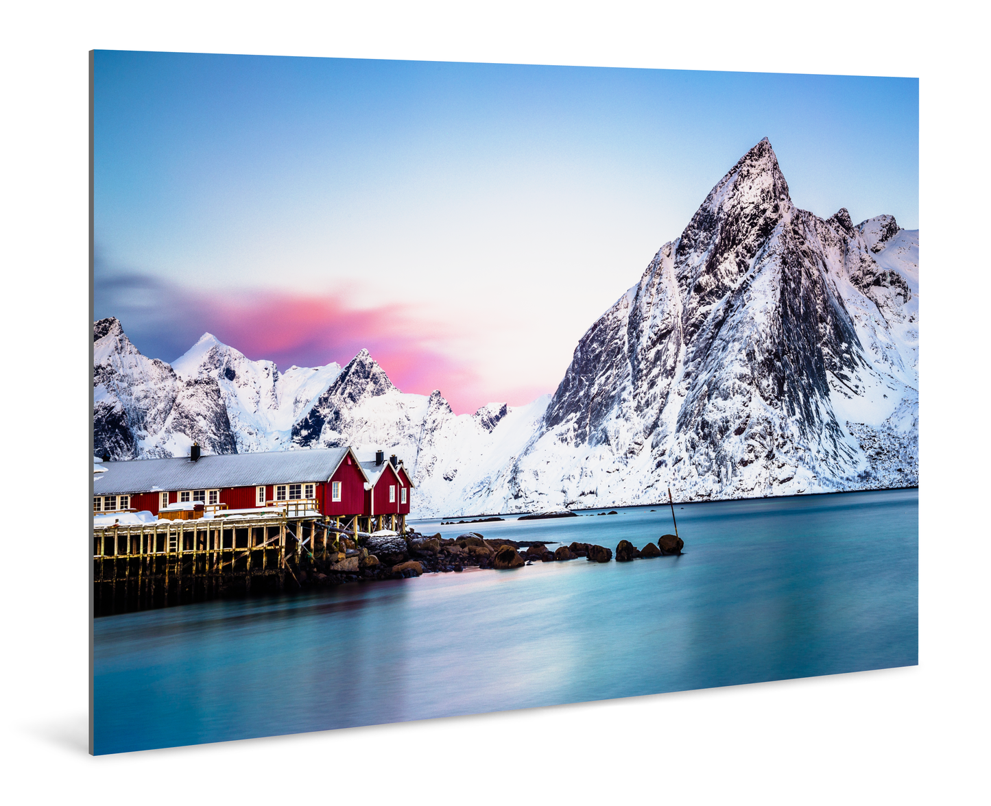 Fiery Skies Over Hamnøy - Lofoten - Photography Wall Art - ChromaLuxe Metal Print