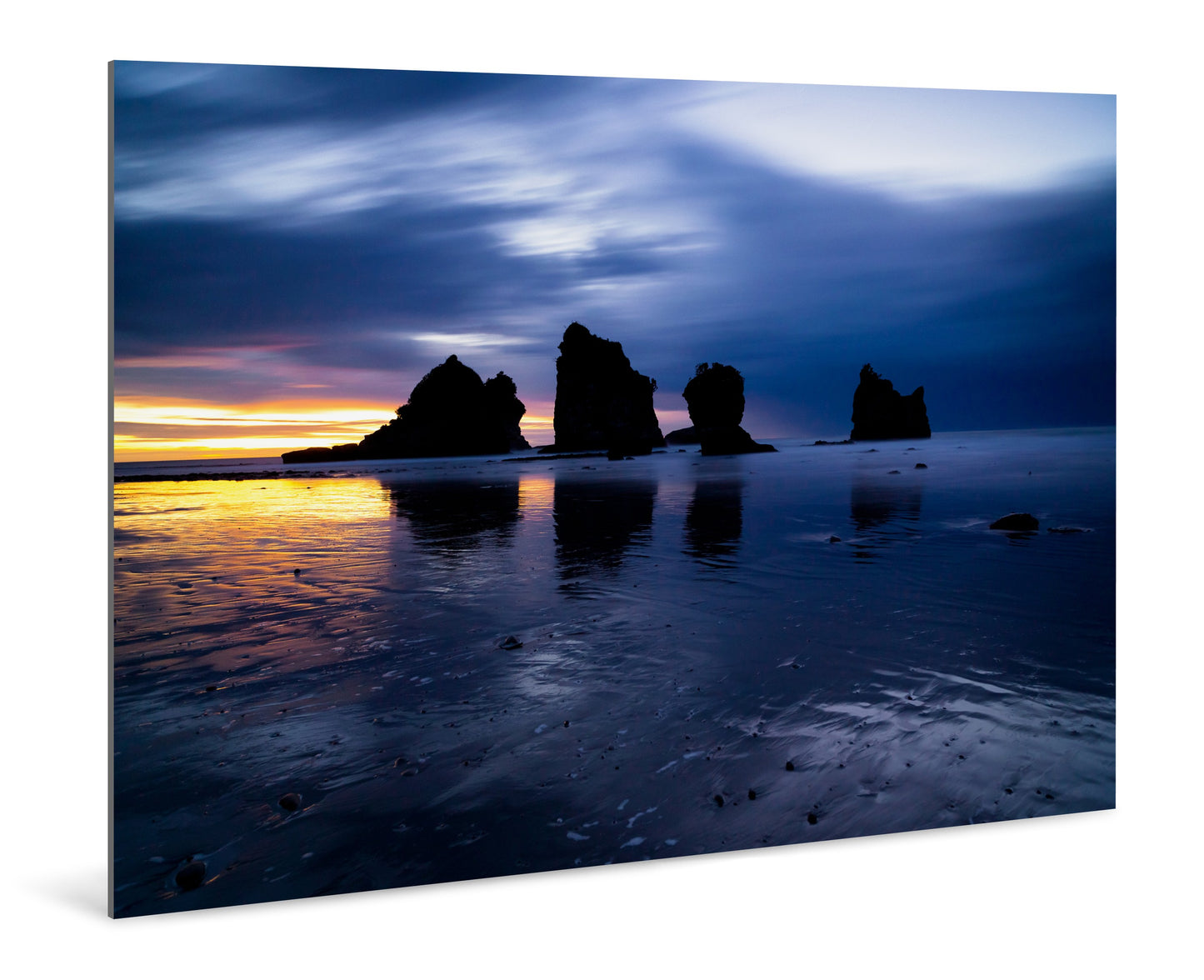 West Coast Sentinels - 12 Mile Beach - West Coast, New Zealand - Photography Wall Art - ChromaLuxe Metal Print